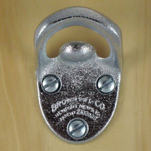 Cavalier Style Stationary Bottle Opener, Chrome Plated