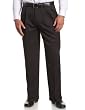 Savane Men's Deep Dye Microfiber Pleated Gaberdine Pant