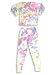 Baby Steps - Girls Long Sleeved Tye Die 2-Piece Cotton Pajama Set, Pink, Yellow, Lavendar
