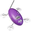 Zadro Shower Bug AM/FM Radio with Clock, Purple