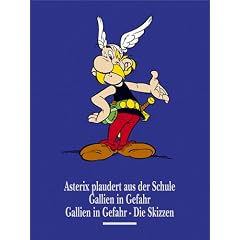 Asterix Gesamtausgabe, Bd. 12. Asterix plaudert aus der Schule - Gallien in Gefahr (Die Skizzen: LeCiel lui tombe sur la Tete) - Gallien in Gefahr