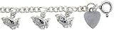 Sterling Silver Praying Hands Charm Anklet