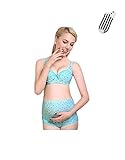 AIKOSHA NETWORK ブルー3 36/80 授乳ブラジャー ＆ マタニティショーツ & 靴下 のセット商品 簡単授乳 産前産後セット