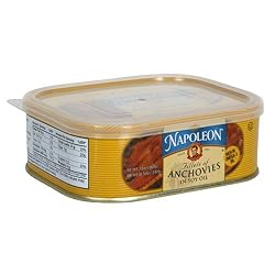 Napoleon Flat Anchovies, 13-Ounce Tin (Pack of 3)