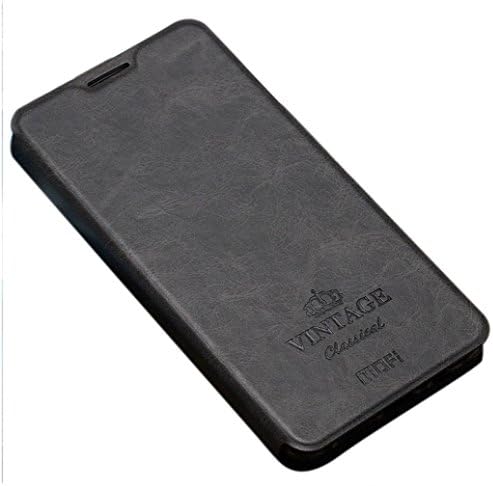Jamyson Luxury Mofi Slim PU Leather Flip Case Stand TPU Cover For OnePlus 3 Three (Black)
