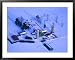Farm Yard and Buildings Blanketed in Heavy Snow, Near Stratford, Ontario, Canada Framed Art Poster Print by Jim Wark, 39x31