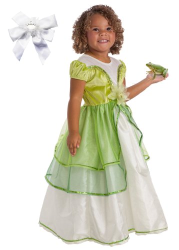Little Adventures 11222 Lily Pad Princess Costume (Ages 3-5) + Free Hair Bow-image