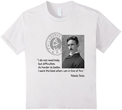 Kids Nikola Tesla quote Motivation Electricity Nerd T-Shirt 8 White