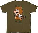 Nintendo Super Mario Tanooki Suit Green T-Shirt Tee