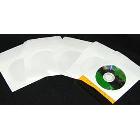 100 Paper Sleeves for 3" Discs (CDs / DVDs) with Window & Flap #CDIA03 - FOR 3" MINIDISCS! Also works perfectly with Gamecube Games!