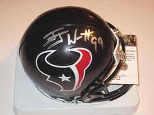 J.J Watt Houston Texans Signed Autographed Mini Helmet Authentic Certified COA