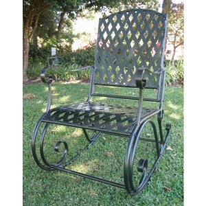 International Caravan Diamond Lattice Rocking Chair