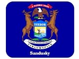 US State Flag - Sandusky, Michigan (MI) Mouse Pad