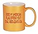 Does my American flag offend you? Dial 1-800-LEAVE-USA Coffee Mug in Metallic Colors