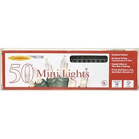 50 Mini Light Set Clear Bulbs by 50