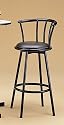 BEAUTIFUL SET OF 2 29"H BLACK SWIVEL BAR STOOLS W. BACK