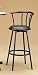 Kitchen & Housewares : Set of 2 Satin Black Finish Metal Swivel Bar Stool