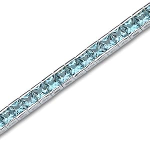 Full of Sparkle 16.75 carats total weight Princess Cut Swiss Blue Topaz... by Peora