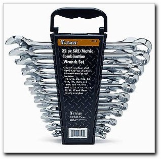 Titan Combination Wrenches   22 Pc. SAE Metric Set