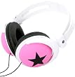 iHip IP-VOGUE-P Star Vogue Style Stereo Headphones (Pink with Black)