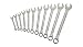Jet 477412 11 Piece 9-Millimeter to 21-Millimeter Combination Wrench Set