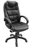 High-back Executive Build-in Lumbar Support Top Grain Soft Leather Computer Office Desk Chair - Arriva