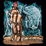 Native Amer Chief & Buffalo 13 Adult Long Sleeve T-Shirt