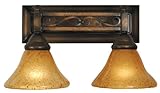 IMAGE OF Framburg 1192 EB/AM Earthen Bronze / Amber Marble Floret Renaissance 2 Light 16