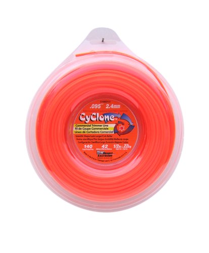Cyclone .095-Inch-by-140-Foot Spool Commercial Grade 6-Blade 1/2-Pound Grass Trimmer Line, Orange CY095D1/2-12 Cyclone .095-Inch-by-140-Foot Spool Commercial Grade 6-Blade 1/2-Pound Grass Trimmer Line, Orange CY095D1/2-12