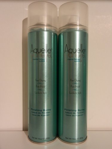 (2) Aquelle Marine Therapy System Fast Drying & Firm Hold Hairspray Finishing Spray 10 Oz / 20 Ounces Total!