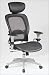 Air Grid Executive Chair with Adj. Headrest, Adjustable Arms and Platinum Finish Metal Base