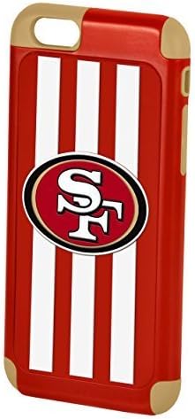 Forever Collectibles Official Licensed NFL Dual Hybrid 4.6" iPhone 6 Rugged Case - Retail Packaging (San Francisco 49ers)