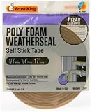 Frost King L342BH Polyurethane Foam Tape 1/4-Inch, Brown