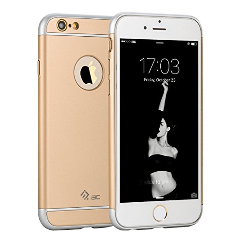 iPhone 6/6s Plus Cases,I3C Ultra Thin Hybrid [3 in 1 Shield Series] Shockproof Slim Impact Premium Gold Case Cover for Apple iPhone 6 Plus Case,iPhone 6S Plus Cases
