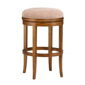 Hillsdale Oakview 24-Inch Backless Swivel Counter Stool, Oak Finish with Plush Beige... by Hillsdale