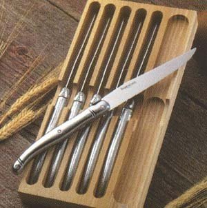 French Laguiole Stainless 6-Piece Steak Knife Set