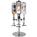 Black & Silver Large 4-Bottle Liquor Dispenser