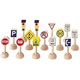 Plan Toys Set of Traffic Signs and Lights 1 (Usa)