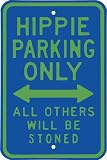 Hippie Parking Only enamelled steel fridge magnet