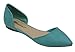 Breckelles Dolley 52 women's d'orsay Flat Almond pointed Toe Slip On Suede