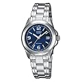 Casio - LTP-1259D-2AEF - Montre Femme - Quartz Analogique - Cadran Bleu - Bracelet Acier Argent