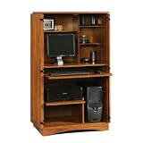 Image of US Harvest Mill Collection Computer Armoire in Abbey Oak on Sale US, Sauder