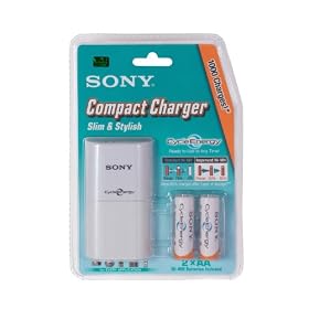 Sony Cycle Energy Blue Compact Charger With 2 x 2000mAh Batteries