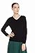 MIUK Women's 100% Cashmere Sweater Basic Slim V-Neck Long Sleeve Pullovers