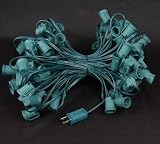 Novelty Lights, Inc. C910012-GR Christmas Light Bulb Stringer, Green Wire, 12 Spacing, Intermediate Base (C9/E17), 100' Long