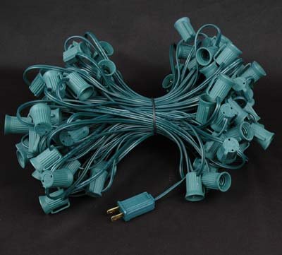 Novelty Lights, Inc. C910012-GR Commercial Grade Christmas Stringers, Intermediate Base (C9/E17), 12