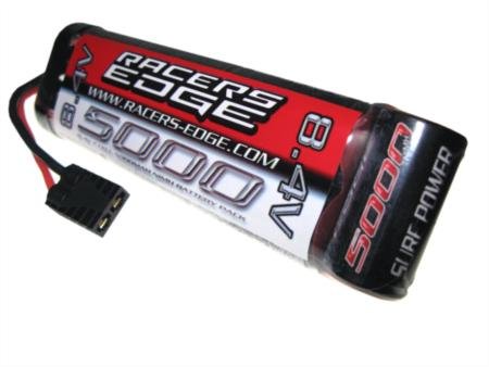 Racer's Edge 8.4V 5000mAh 7 cell NiMH RC Battery Flat Pack with TRX Plug
