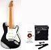SX SST SE BK + GA1065 STCAD Electric Guitar Package with Full Size Guitar, Amp, and Instructional DVD