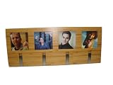 Zeller 13588 Hakenleiste 4-er, mit Fotorahmen 48.7 x 19.5 x 2, Bamboo / Alu