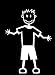 Official My Stick Figure Family Car Sticker Decal Teen Boy Male in Shorts TM8